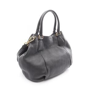 Prada Handbag Vitello Black Dino Leather